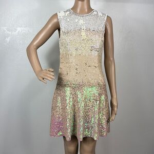 Needle & Thread Sequins Sleeveless Gloss Mini Dress Size 4